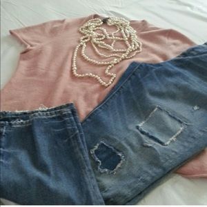 J. Crew Broken In Distressed Boyfriend Jeans